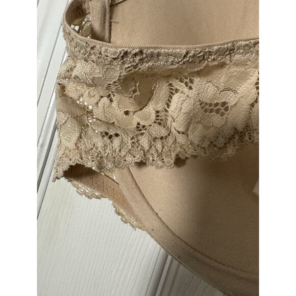 Xhilaration Nude Leopard Print Bra, 2 Hooks, Padded Push-Up, Lace, Bow, 36C - Picture 5 of 6